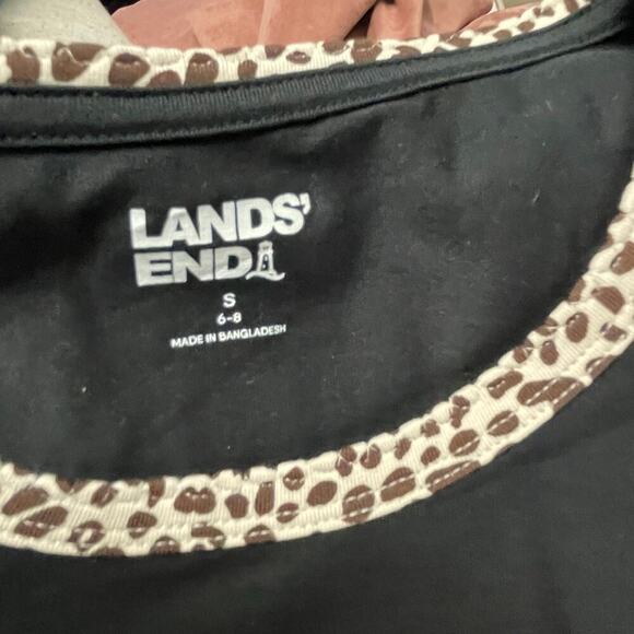 Lands End NEW Size XS Womens Alabaster Leopard 2 Piece Pajama Set Gift Holiday - Picture 2 of 5